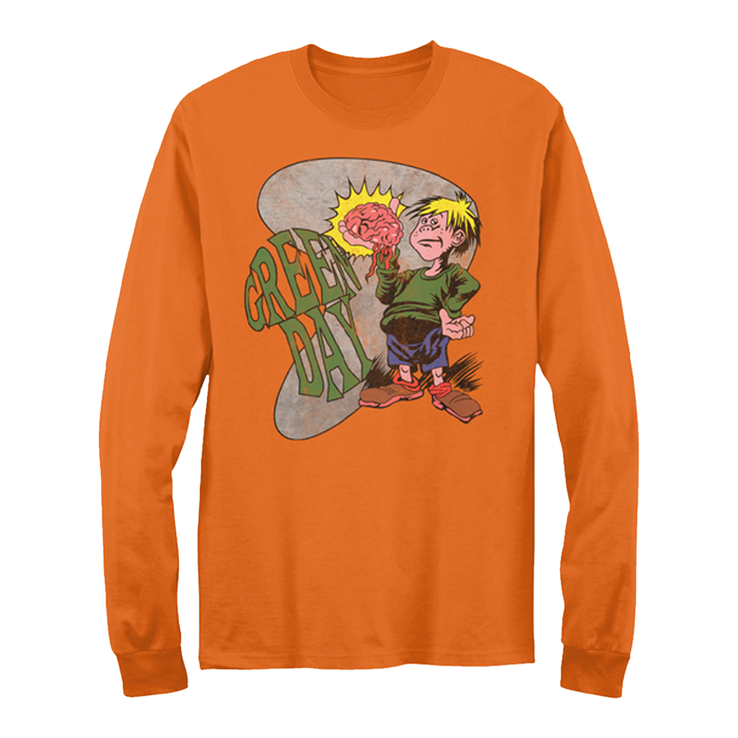 Brain Boy Long Sleeve T-shirt – Green Day