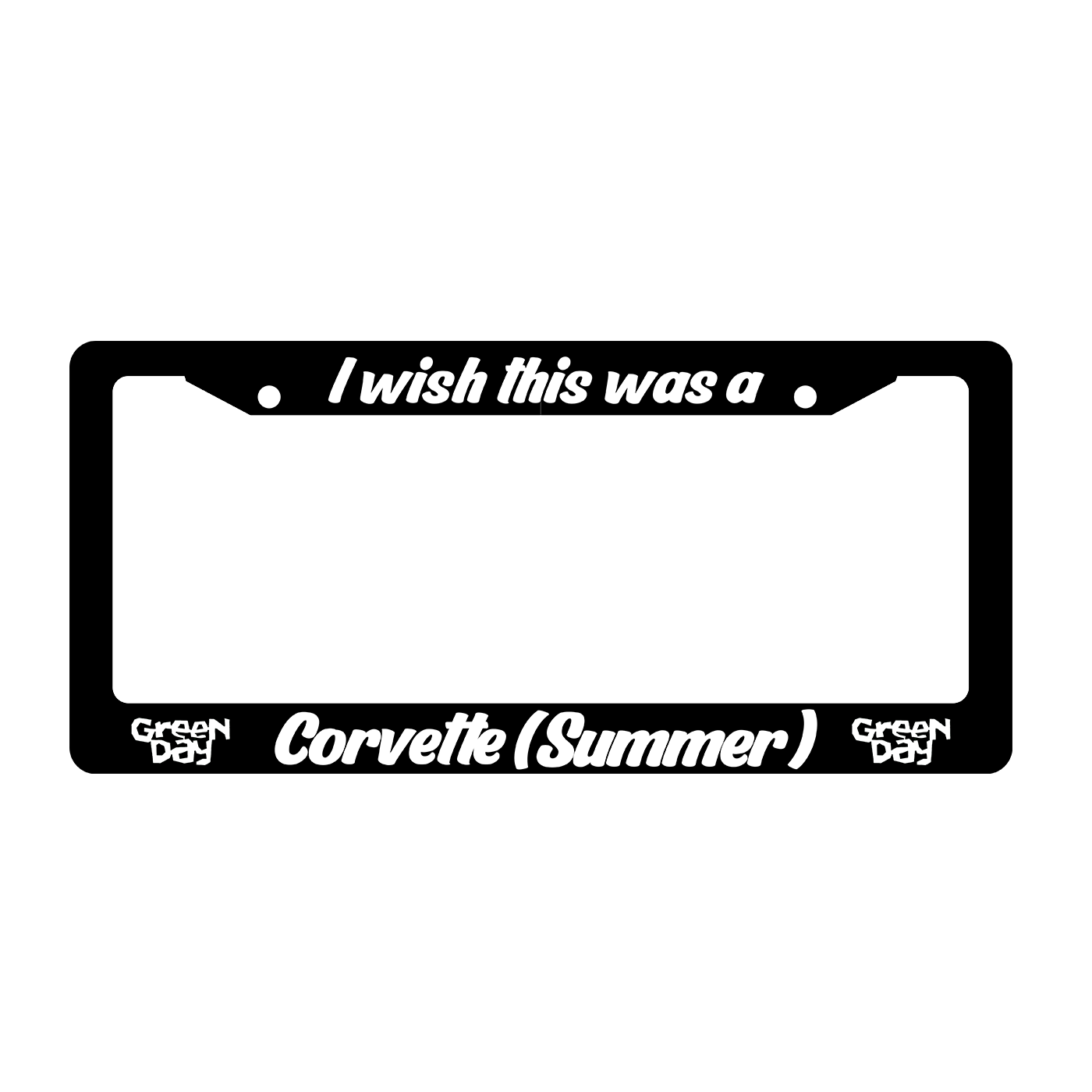 Corvette Summer License Plate Frame – Green Day