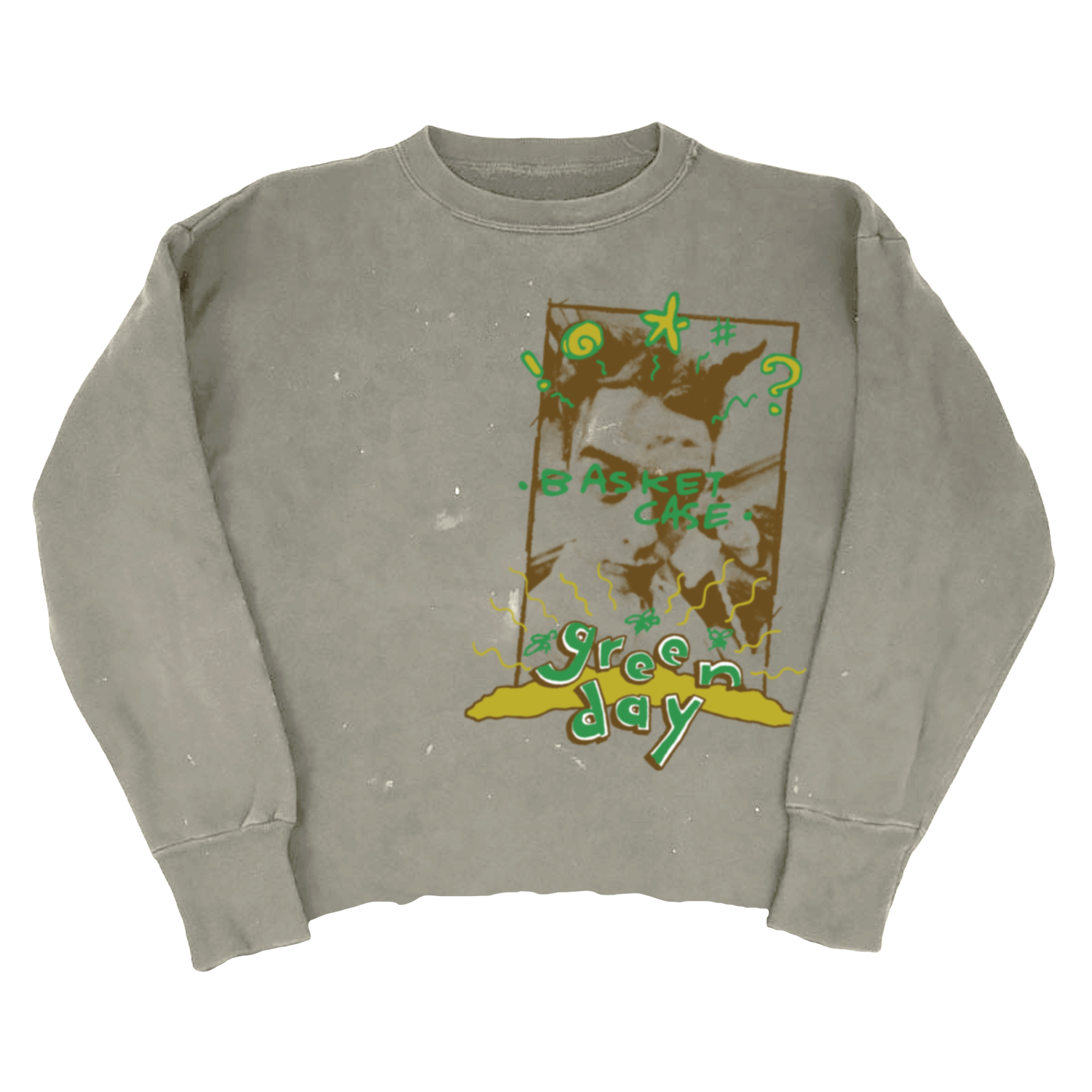 Dookie Basket Case Cropped Crewneck Green Day