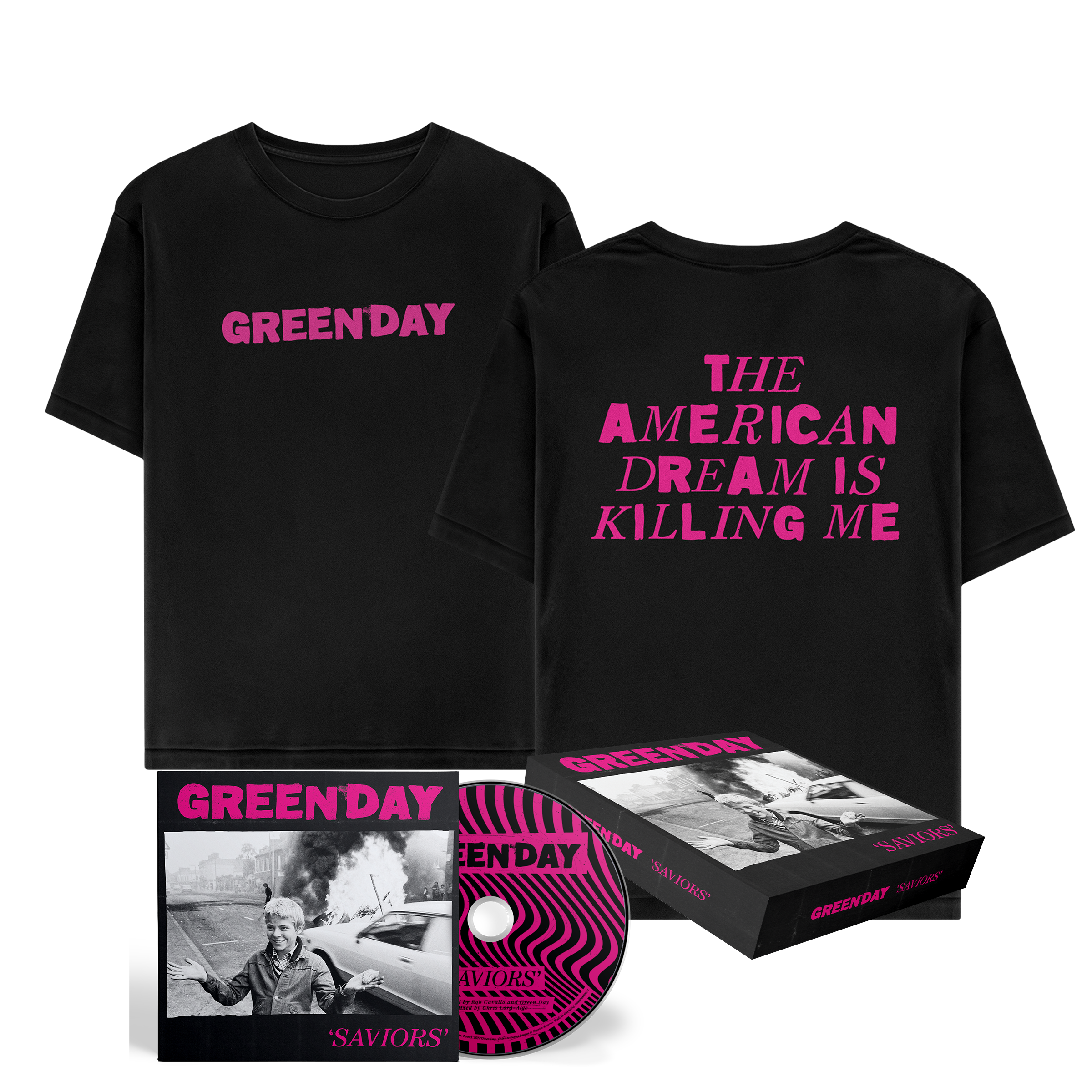 SAVIORS American Dream Shirt + CD Box Set – Green Day SAVIORS American Dream Shirt + CD Box Set – Green Day