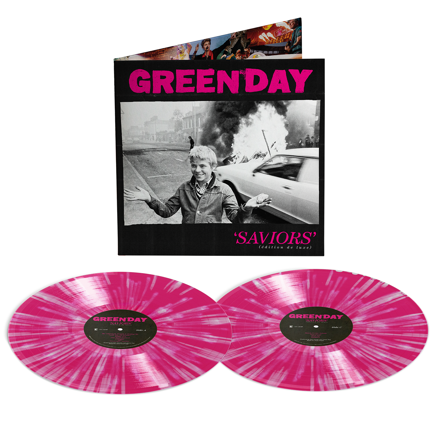 Saviors (édition de luxe) Pink With White Splatter Vinyl 2LP Saviors (édition de luxe) Pink With White Splatter Vinyl 2LP