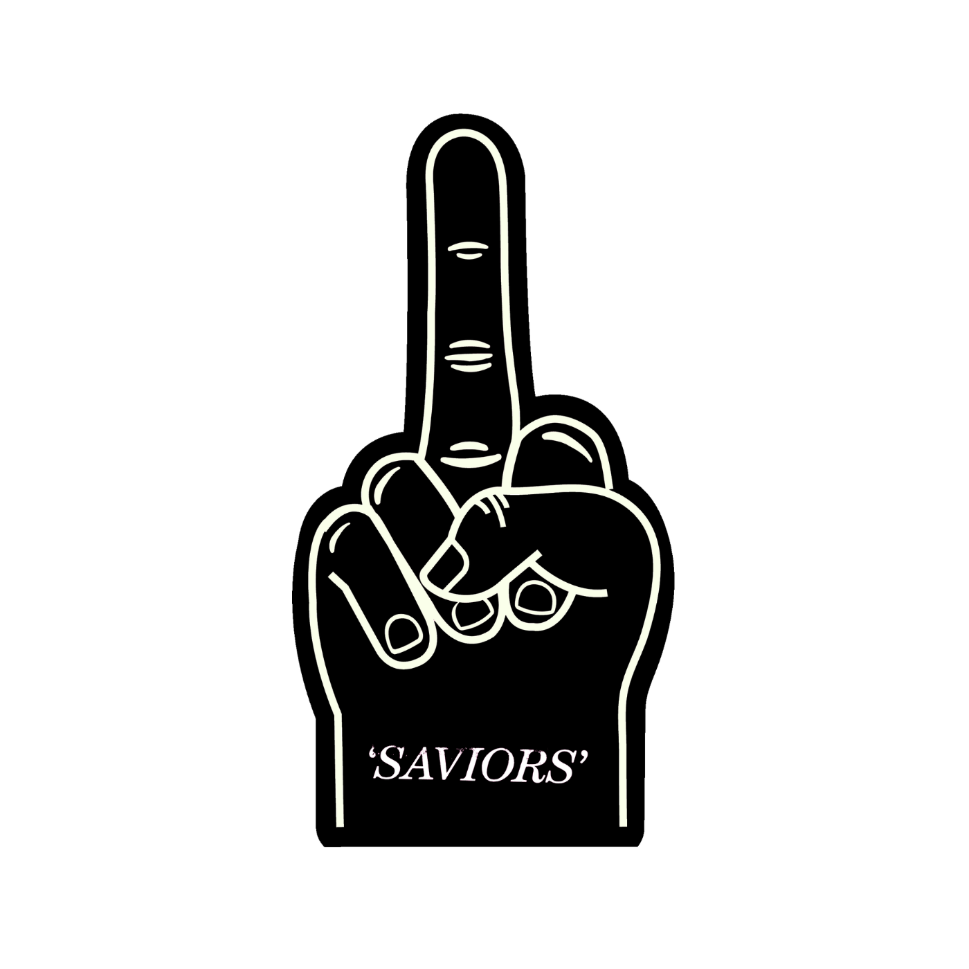 Glow Ink Saviors Foam Finger