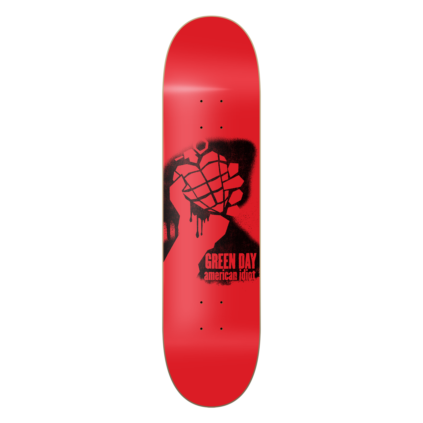 American Idiot Heart Grenade Skate Deck Green Day