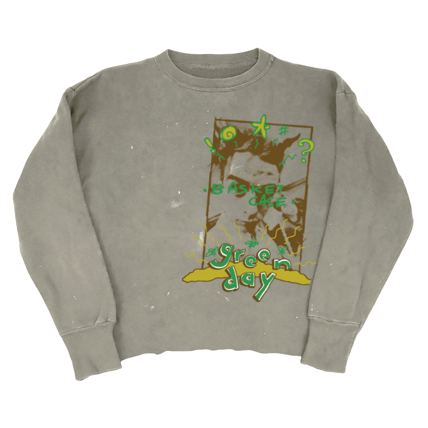 Dookie Basket Case Cropped Crewneck Green Day