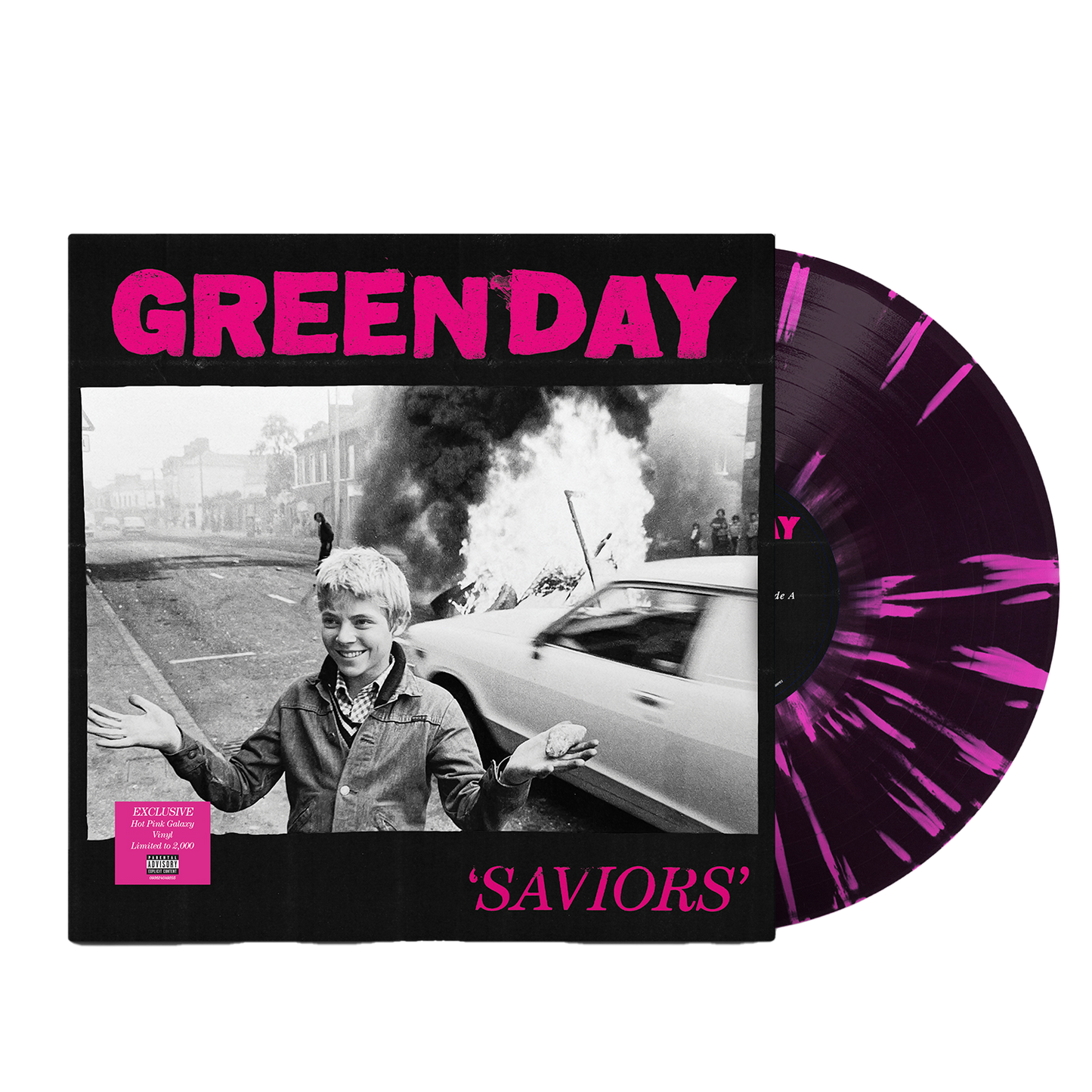 SAVIORS Lt Ed Store Exclusive Black Ice w Hot Pink Splatter Vinyl LP