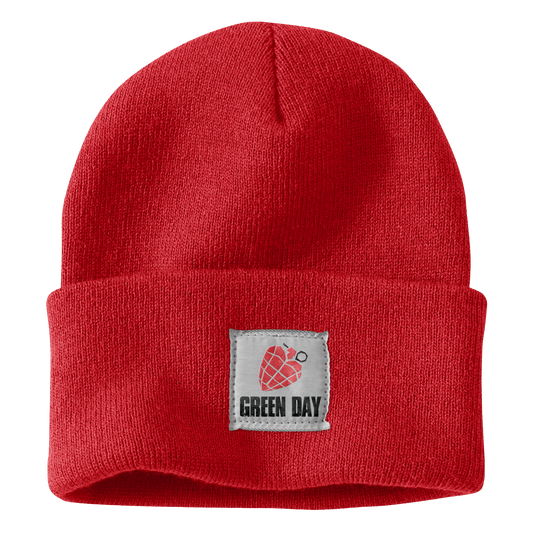 Heart Grenade Patch Red Beanie