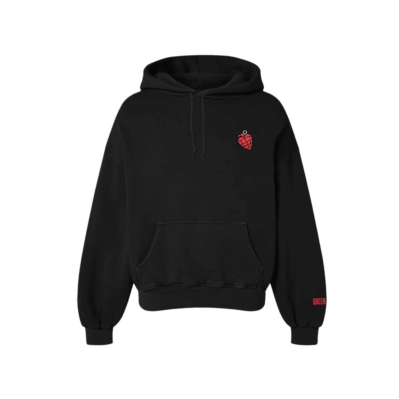 Heart Grenade Embroidered Hoodie