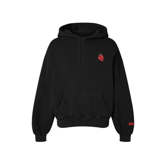 Heart Grenade Embroidered Hoodie