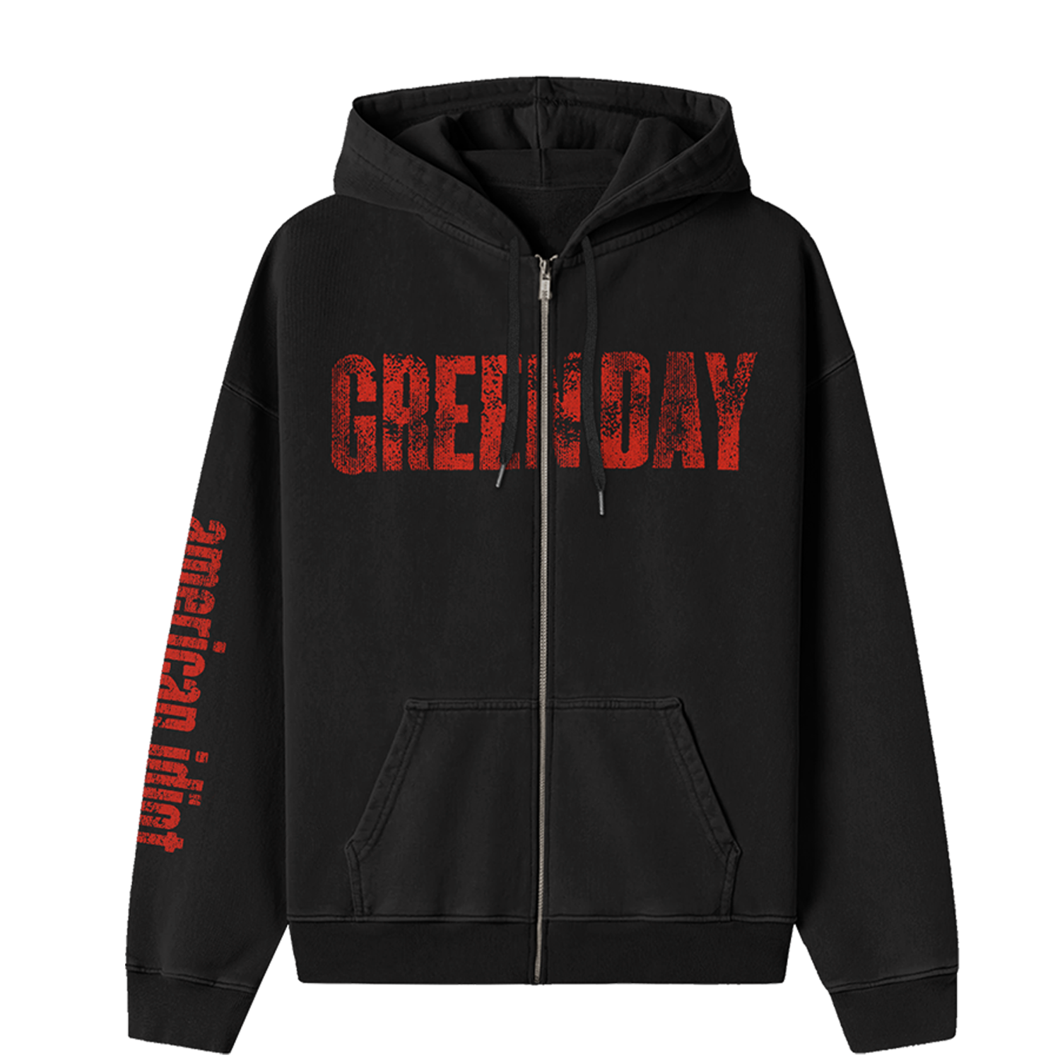 Felpa Con Cappuccio Green Day Revolution Drips – Uomo, Nero, Taglie S-XXL