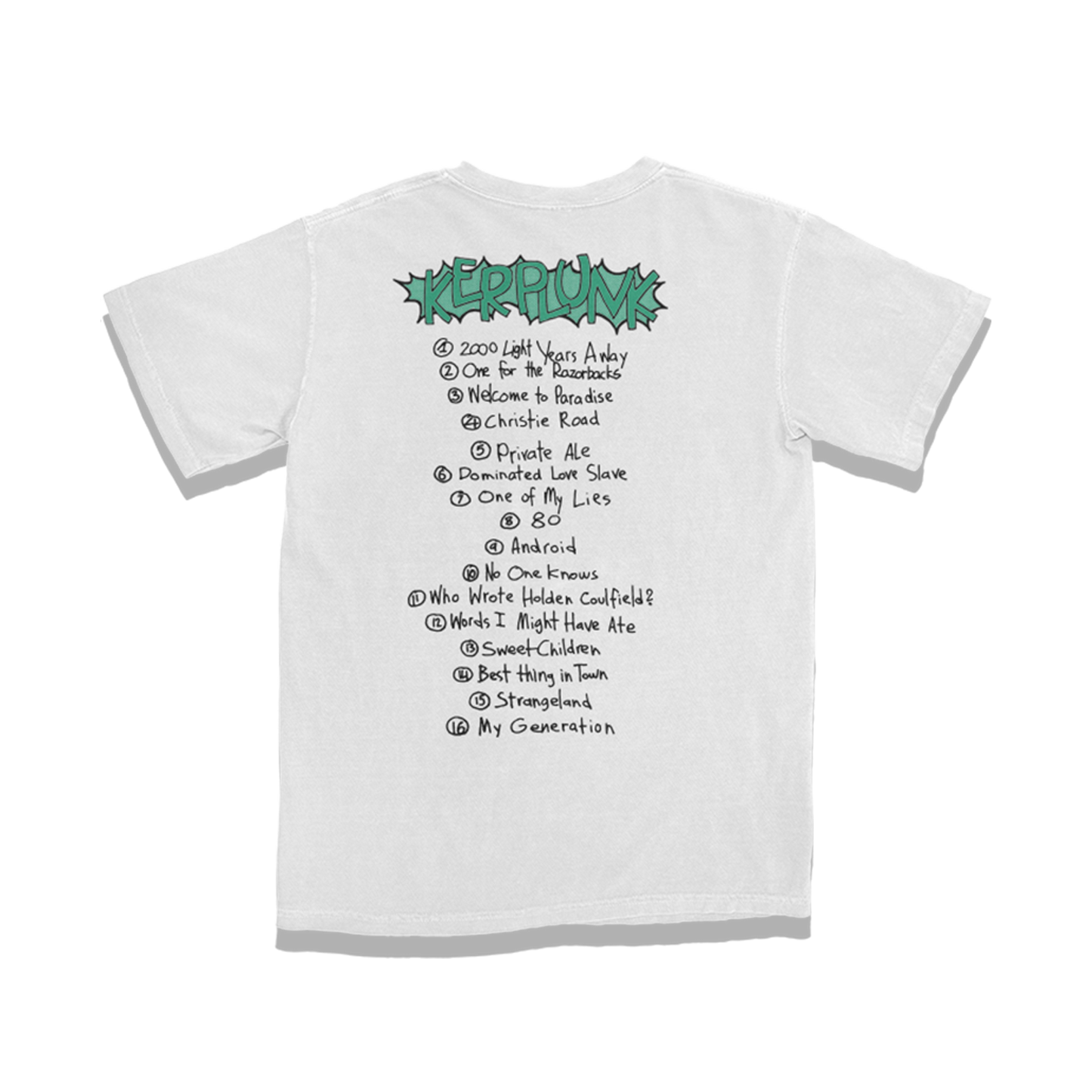 Kerplunk Flower Tracklist T-Shirt