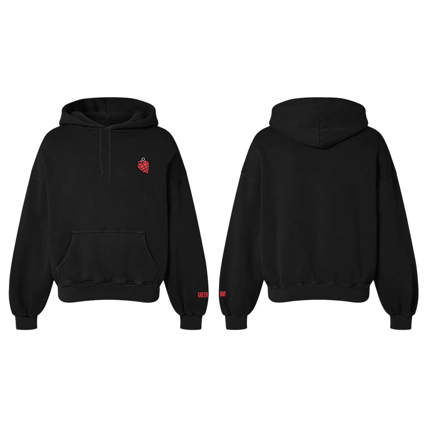 Heart Grenade Embroidered Hoodie