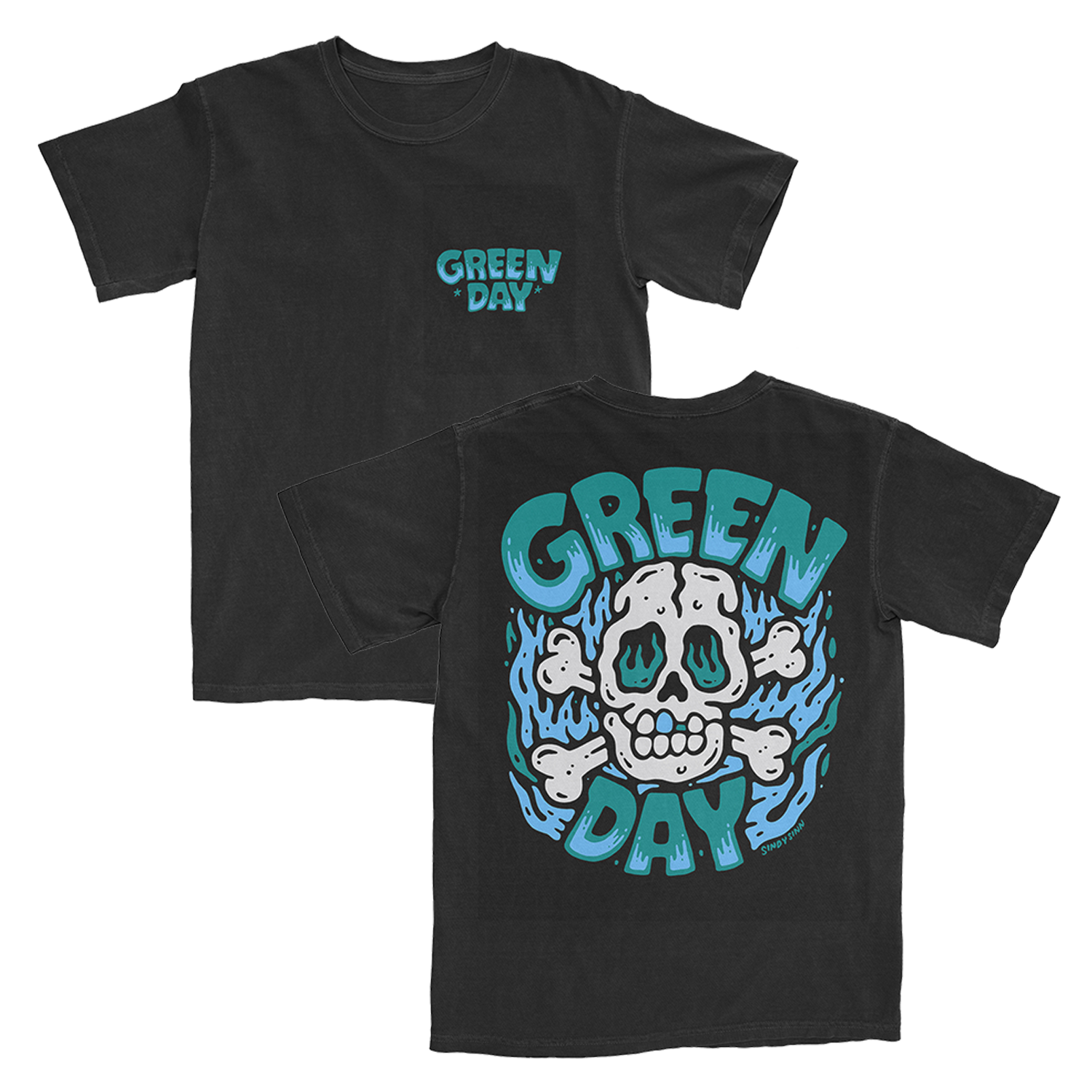 Official Hommes Green Day T-Shirt 