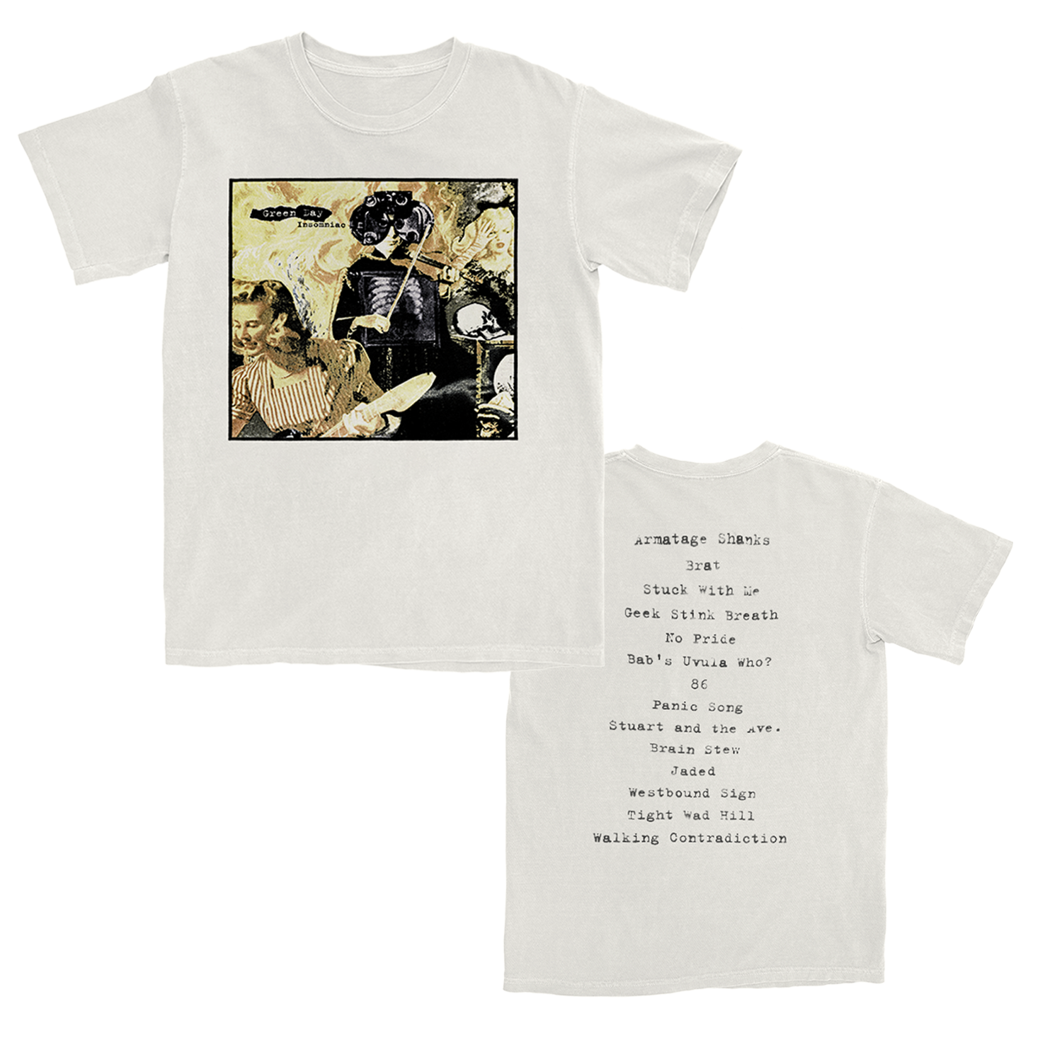 Anoi bemærkning Monetære Vintage Insomniac Cover T-Shirt | Green Day Official Store